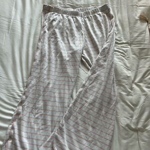 Lake striped pink and white pajama pants